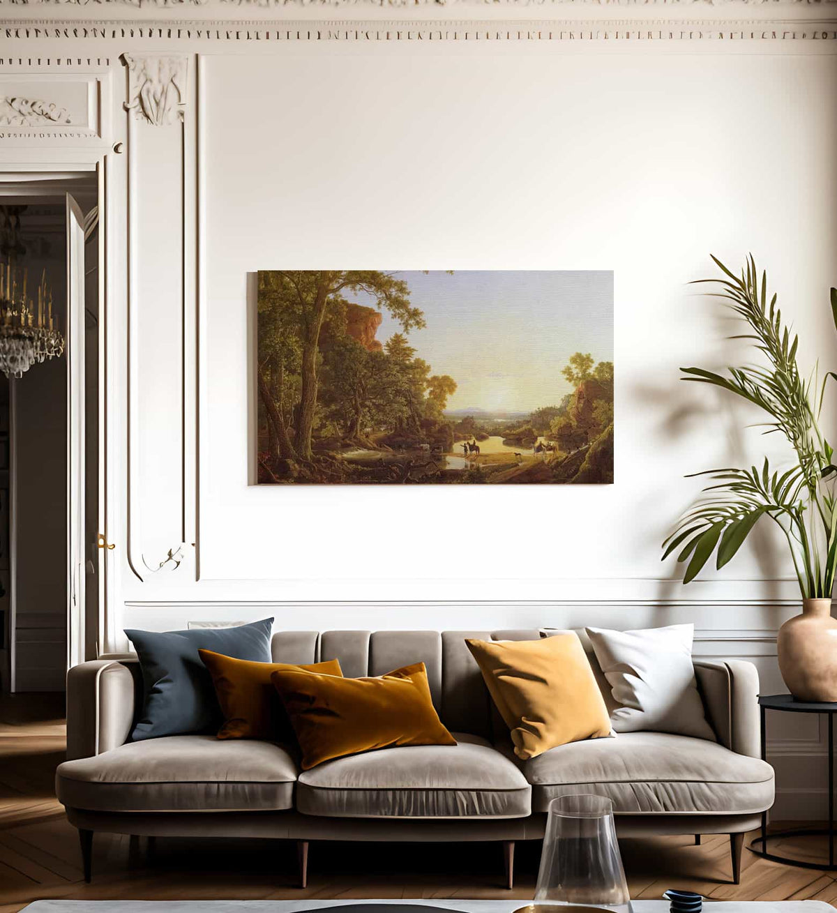 Hooker And Company Journeying Through Wilderness By Fredric Edwin Church Fine Art Print