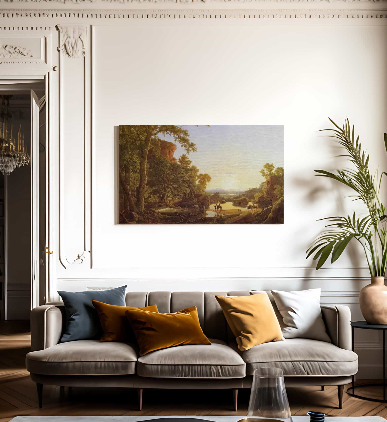 Hooker And Company Journeying Through Wilderness By Fredric Edwin Church Fine Art Print