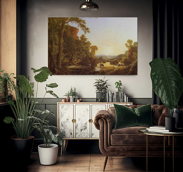 Hooker And Company Journeying Through Wilderness By Fredric Edwin Church Fine Art Print