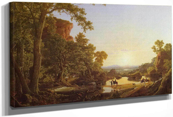 Hooker And Company Journeying Through Wilderness By Fredric Edwin Church Fine Art Print