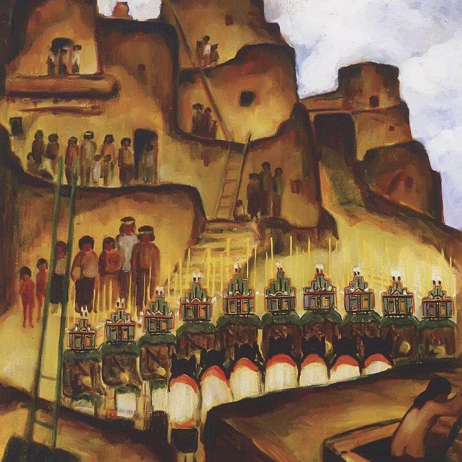 Hopi Niman Katchina Dance By Frank Applegate Fine Art Print
