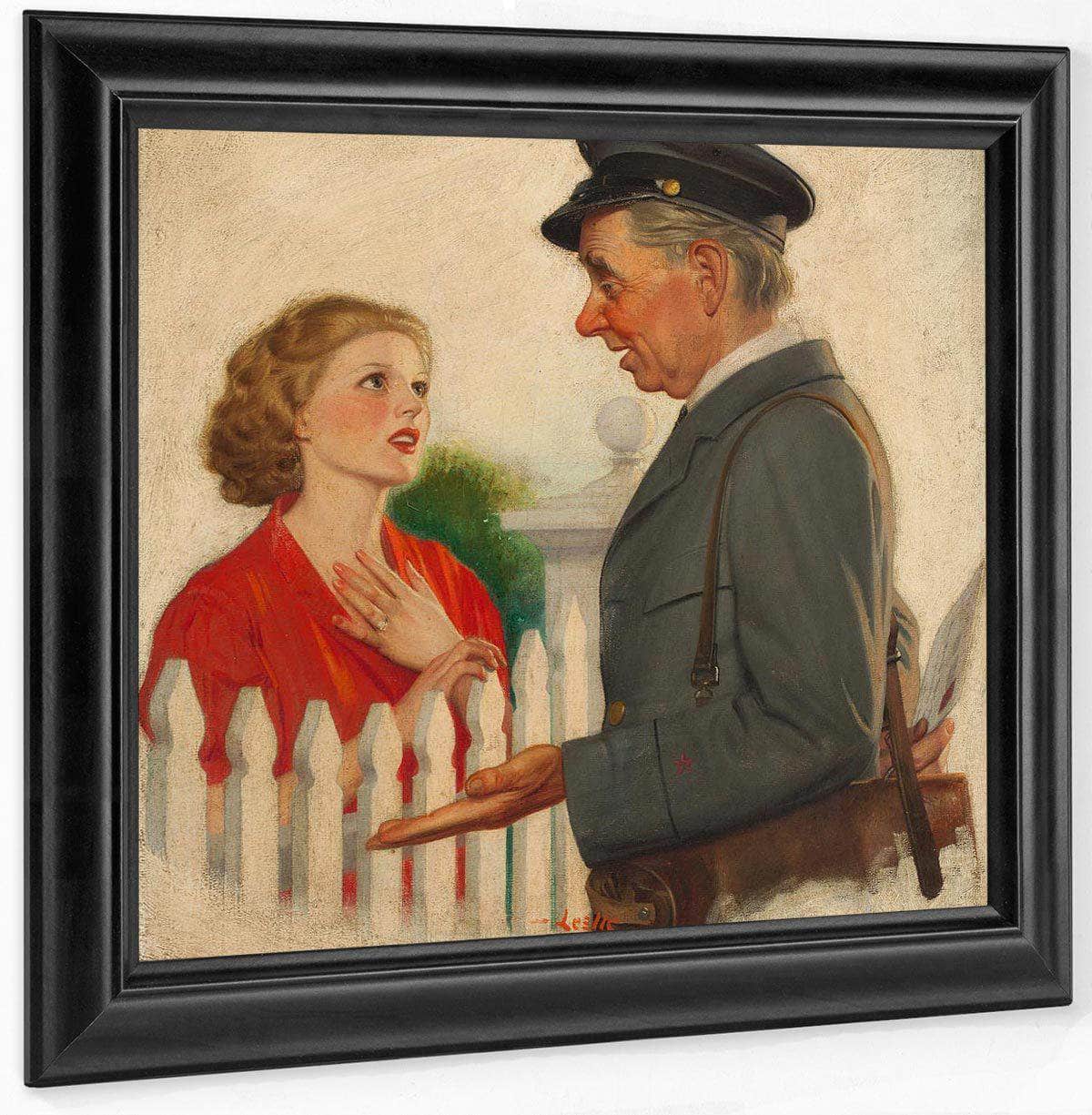 Hoping For A Letter Liberty Magazine Cover April 28 1934 By Leslie Thrasher Fine Art Print