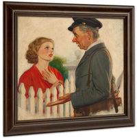 Hoping For A Letter Liberty Magazine Cover April 28 1934 By Leslie Thrasher Fine Art Print