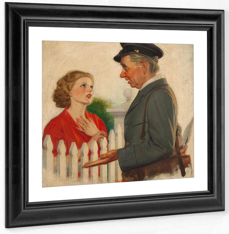 Hoping For A Letter Liberty Magazine Cover April 28 1934 By Leslie Thrasher Fine Art Print