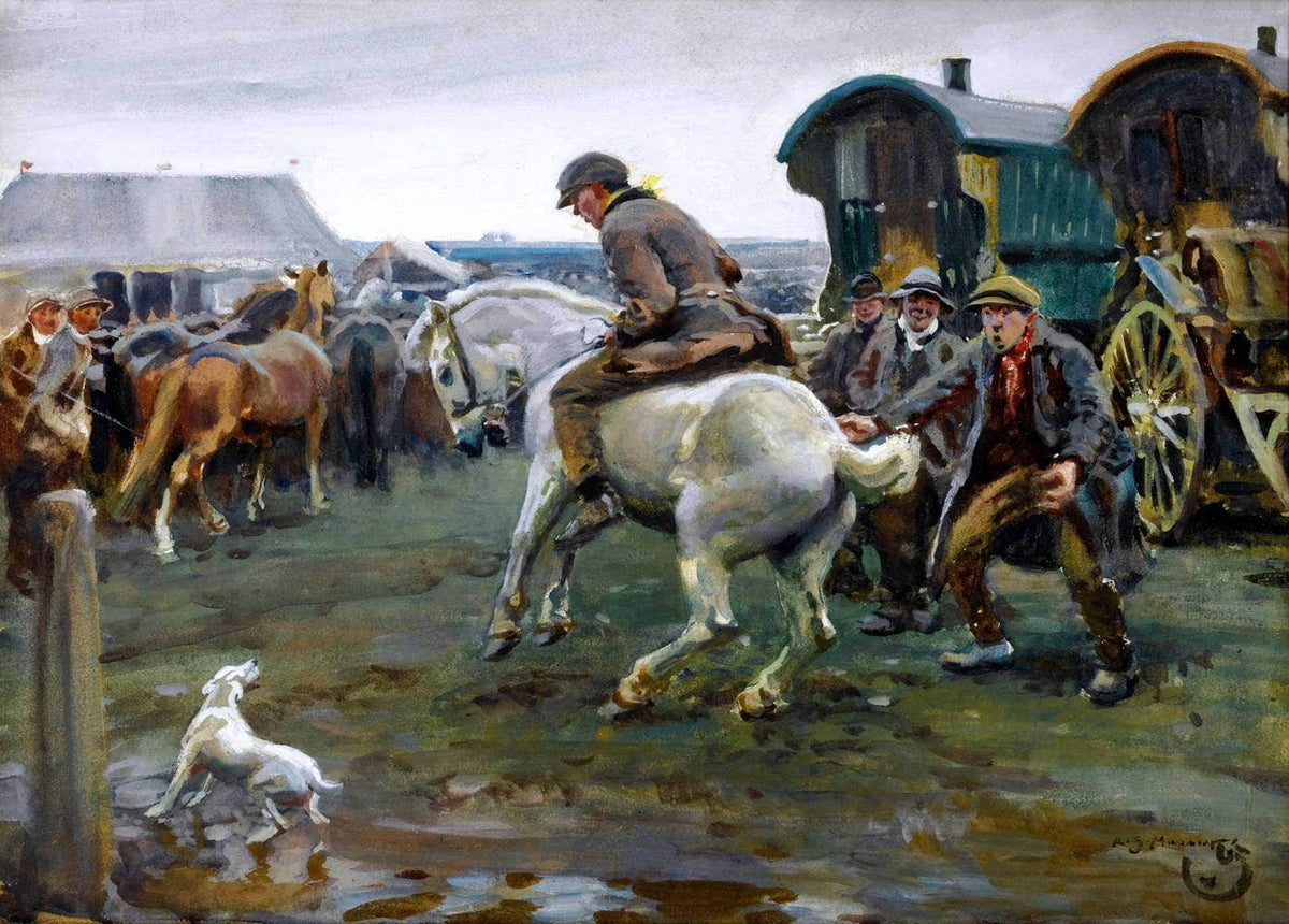 Horse Fair Painting Sir Alfred James Munnings Canvas Art Fine Art Print