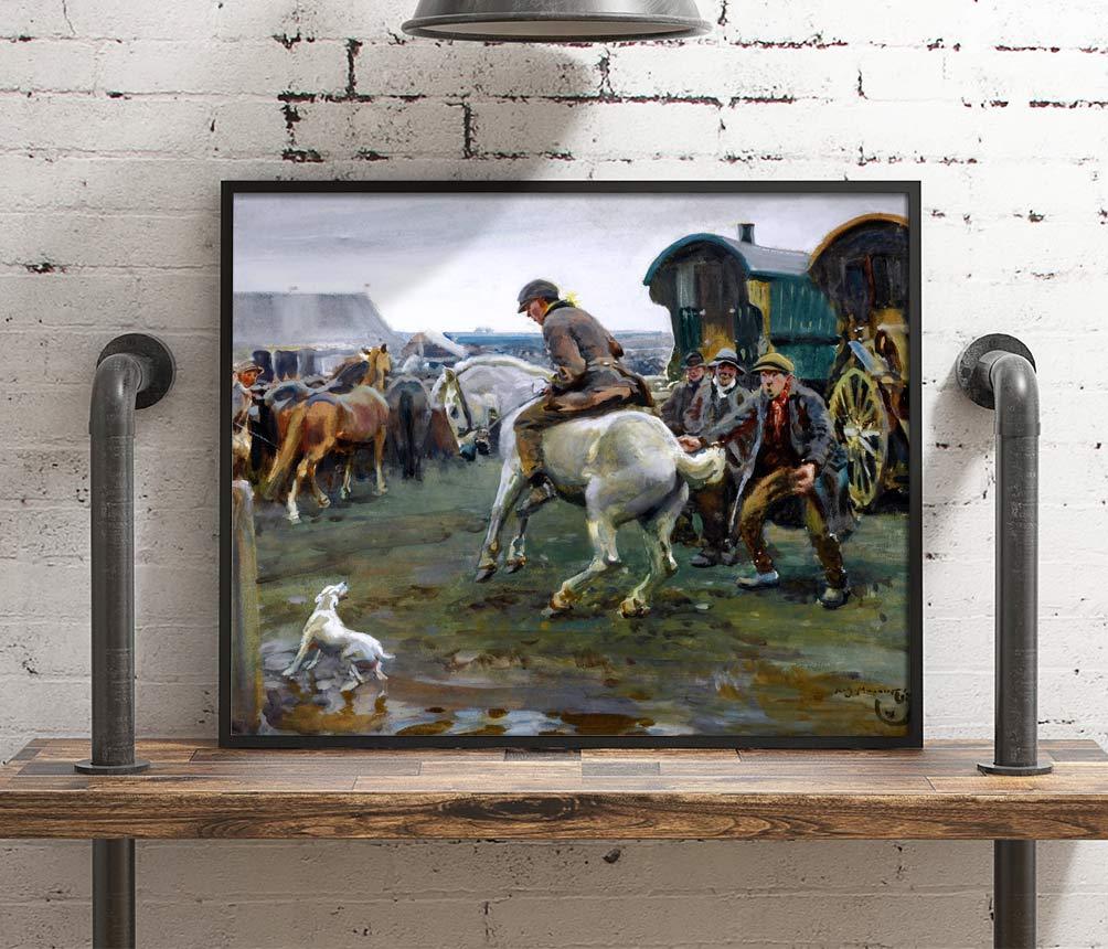 Horse Fair Painting Sir Alfred James Munnings Canvas Art Fine Art Print