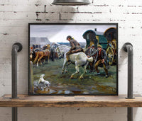 Horse Fair Painting Sir Alfred James Munnings Canvas Art Fine Art Print