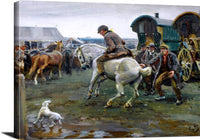 Horse Fair Painting Sir Alfred James Munnings Canvas Art Fine Art Print