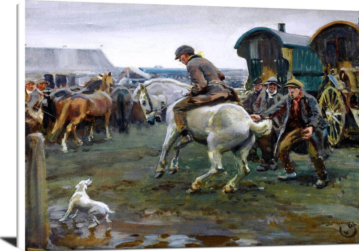 Horse Fair Painting Sir Alfred James Munnings Canvas Art Fine Art Print