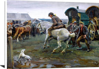 Horse Fair Painting Sir Alfred James Munnings Canvas Art Fine Art Print
