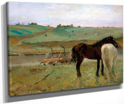 Horse In A Meadow By Edgar Degas Fine Art Print