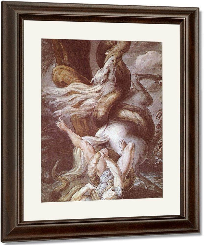 Horseman Attacked By A Giant Snake By Henry Fuseli Fine Art Print