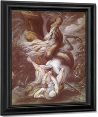 Horseman Attacked By A Giant Snake By Henry Fuseli Fine Art Print