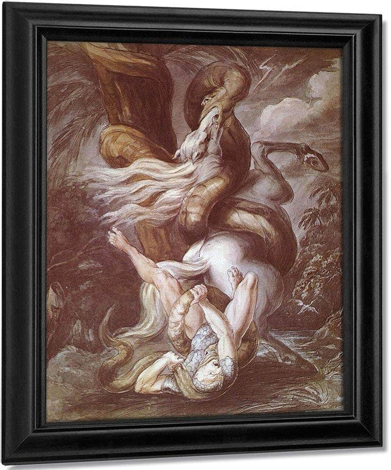 Horseman Attacked By A Giant Snake By Henry Fuseli Fine Art Print