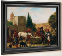 Horses At A Fountain By Eugene Delacroix Fine Art Print