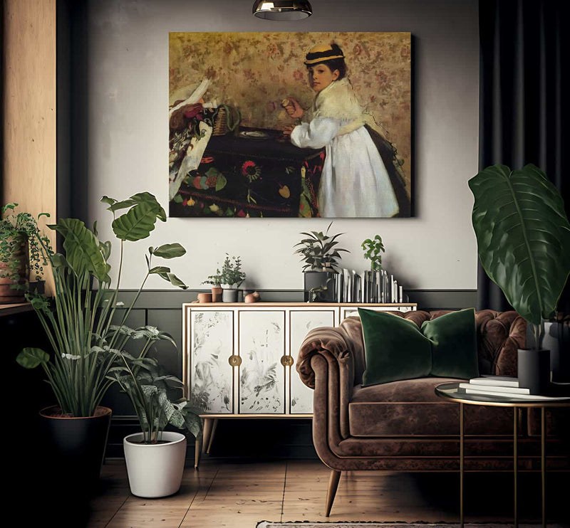 Hortense Valpincon As A Child By Edgar Degas Fine Art Print