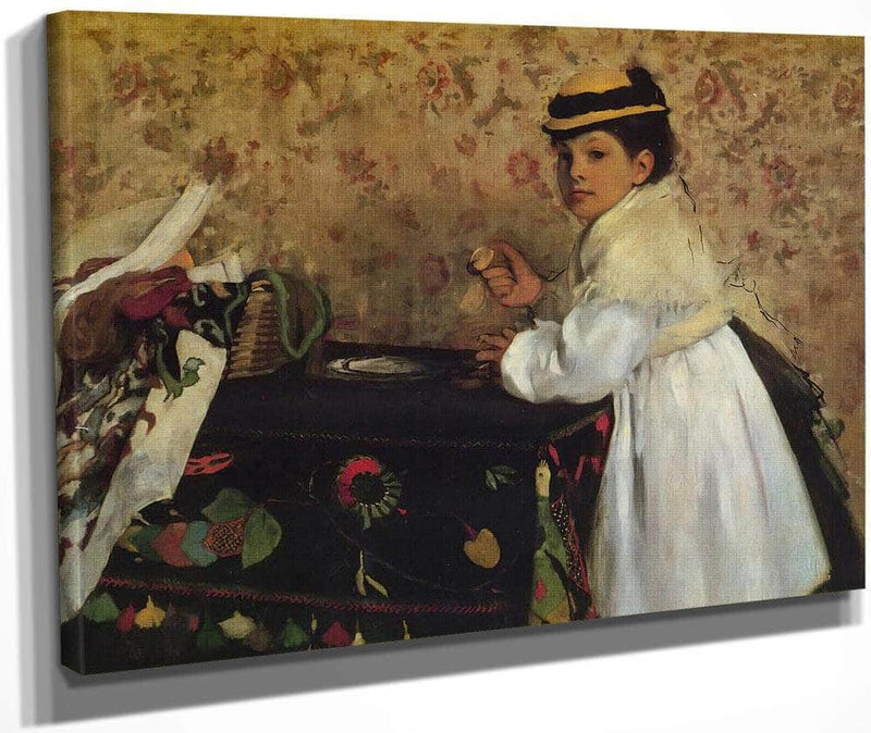 Hortense Valpincon As A Child By Edgar Degas Fine Art Print
