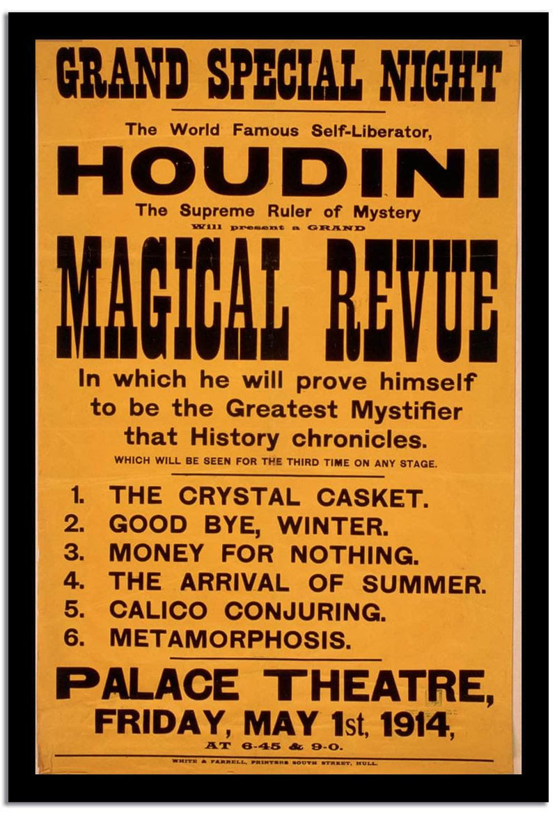Houdini  Vintage Poster Fine Art Print