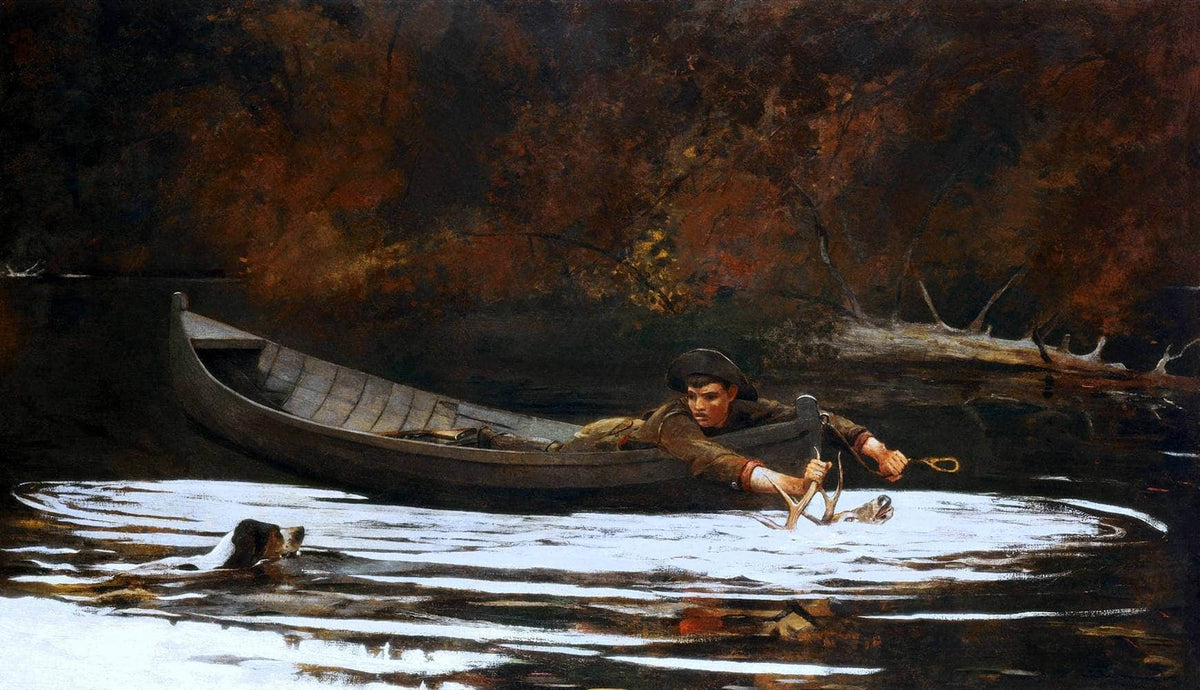 Hound And Hunter Painting Winslow Homer Canvas Art Fine Art Print