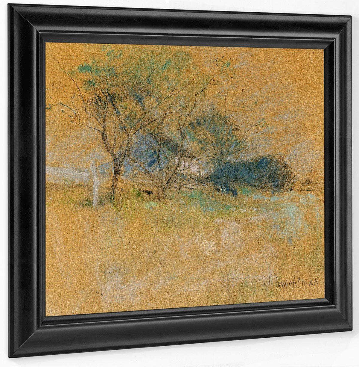 House And Tree By John Henry Twachtman Fine Art Print