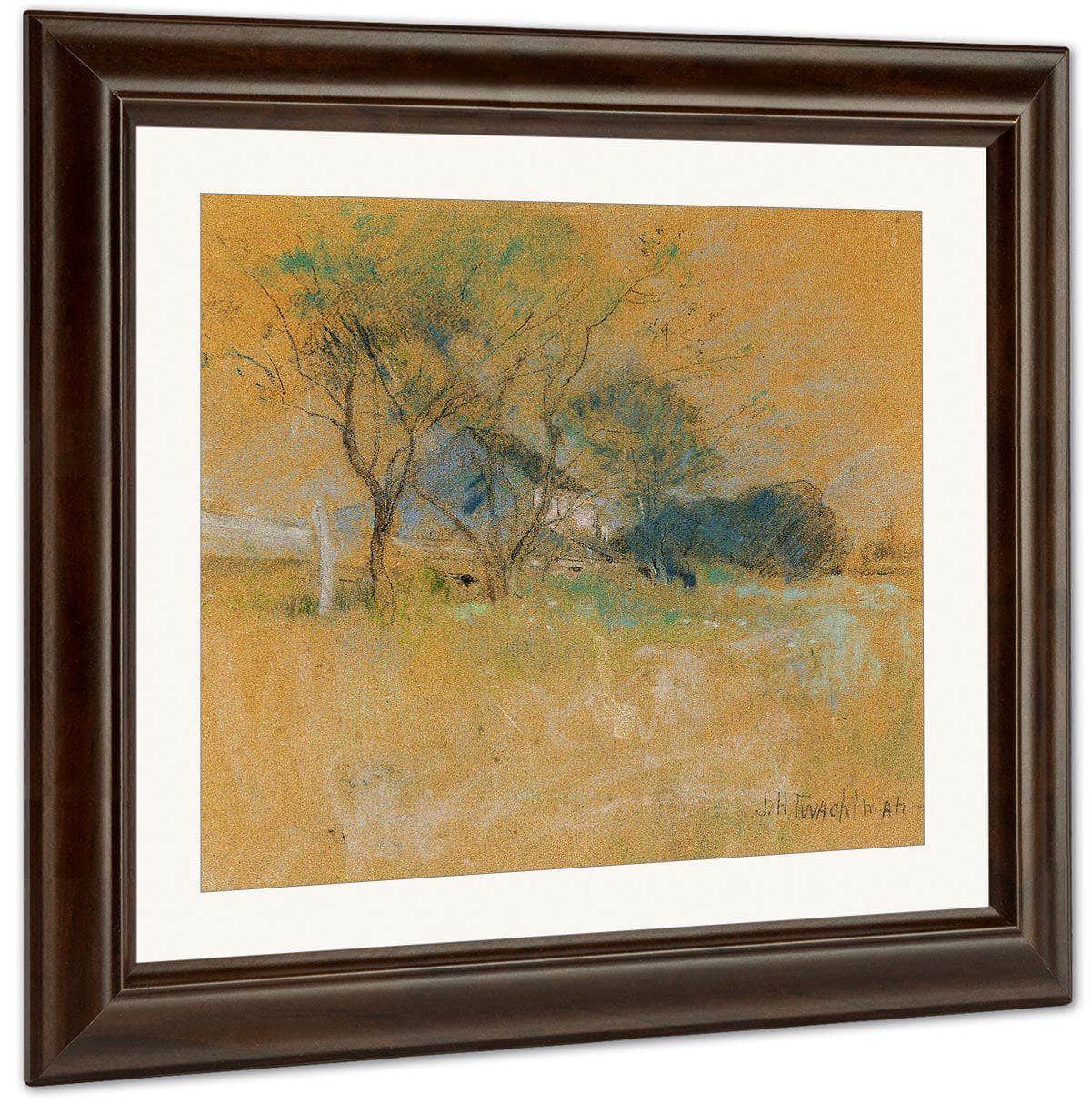 House And Tree By John Henry Twachtman Fine Art Print