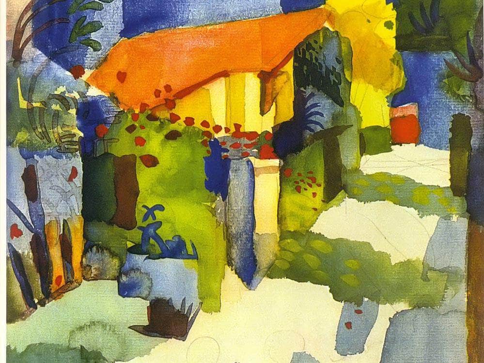 House In A Garden By August Macke Fine Art Print