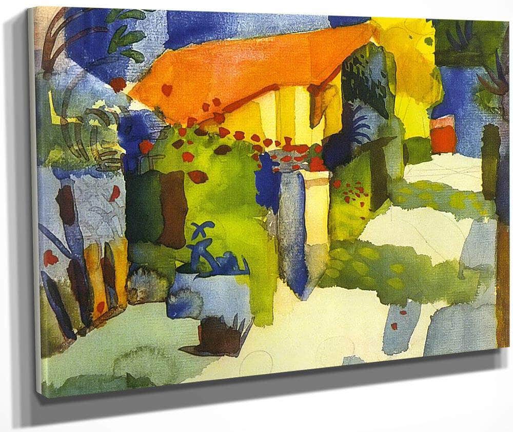 House In A Garden By August Macke Fine Art Print