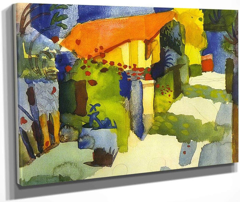 House In A Garden By August Macke Fine Art Print