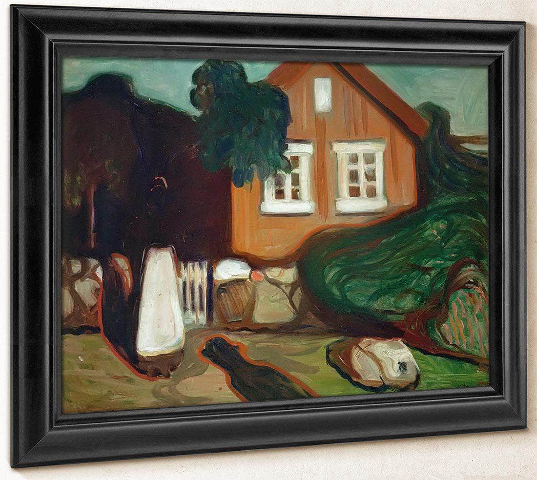 House In Moonlight 1895 By Edvard Munch Fine Art Print