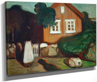 House In Moonlight 1895 By Edvard Munch Fine Art Print
