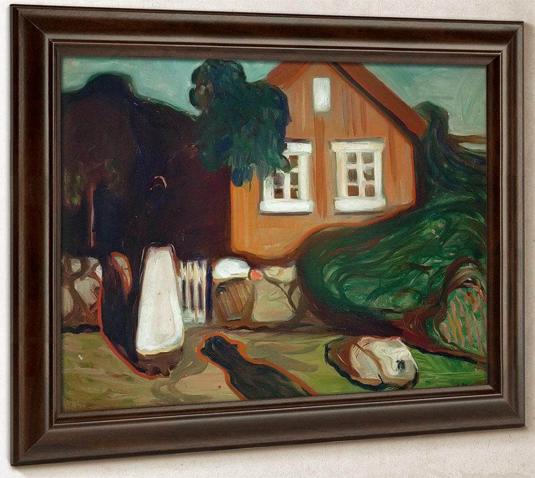 House In Moonlight 1895 By Edvard Munch Fine Art Print