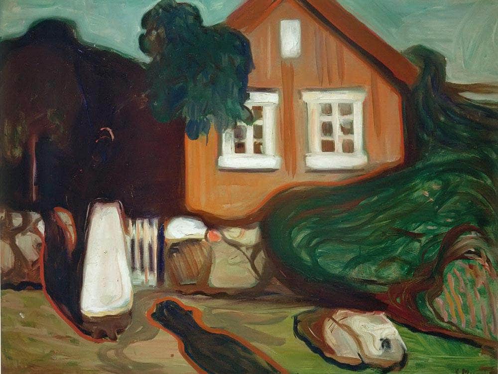 House In Moonlight 1895 By Edvard Munch Fine Art Print