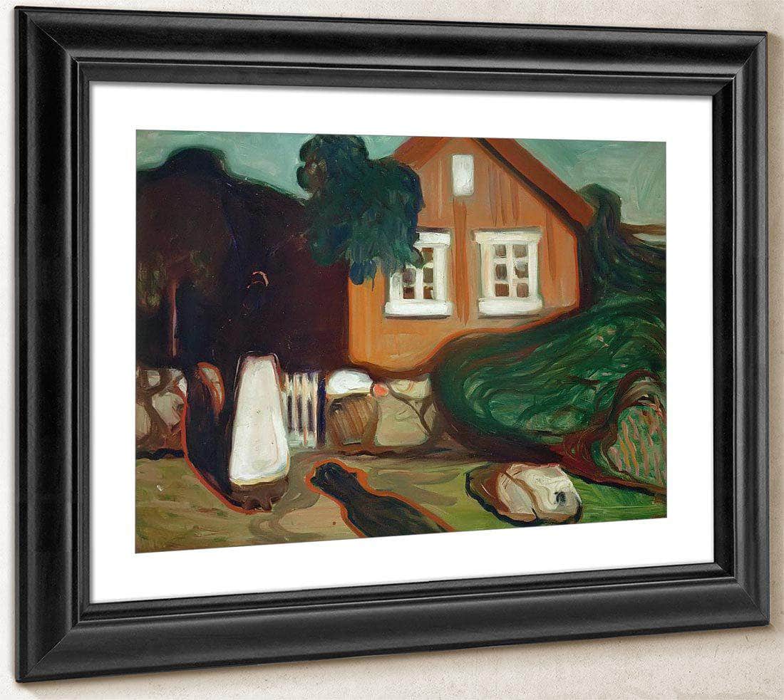 House In Moonlight 1895 By Edvard Munch Fine Art Print