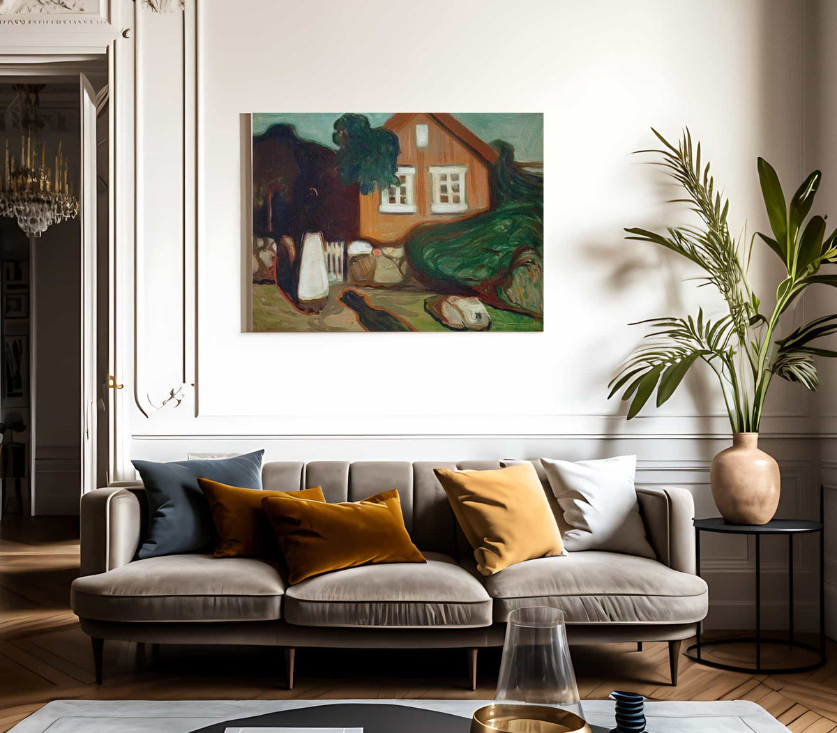 House In Moonlight 1895 By Edvard Munch Fine Art Print