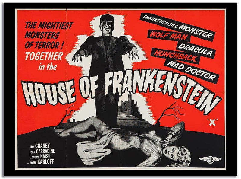 House Of Frankenstein  Vintage Poster Fine Art Print