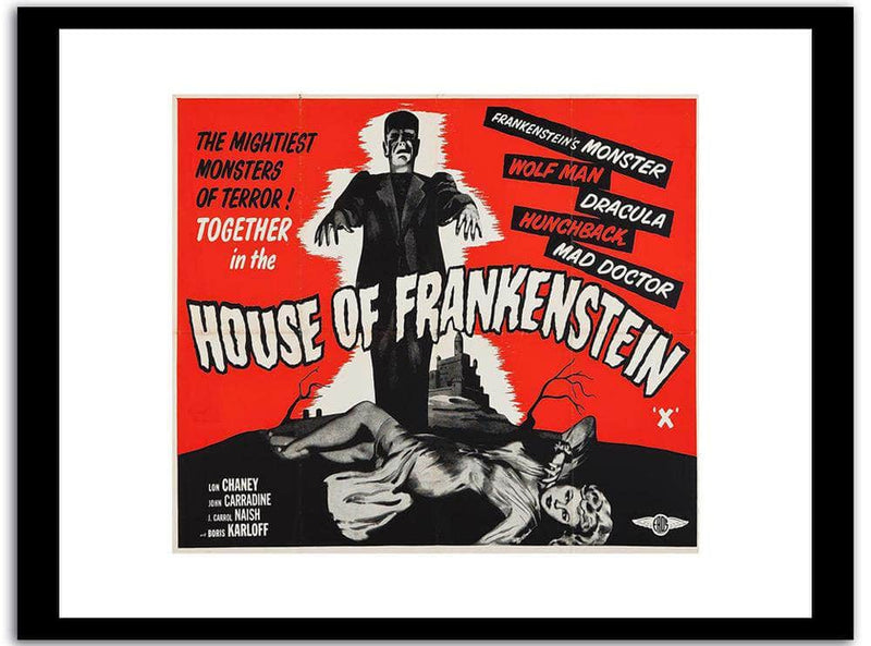 House Of Frankenstein  Vintage Poster Fine Art Print