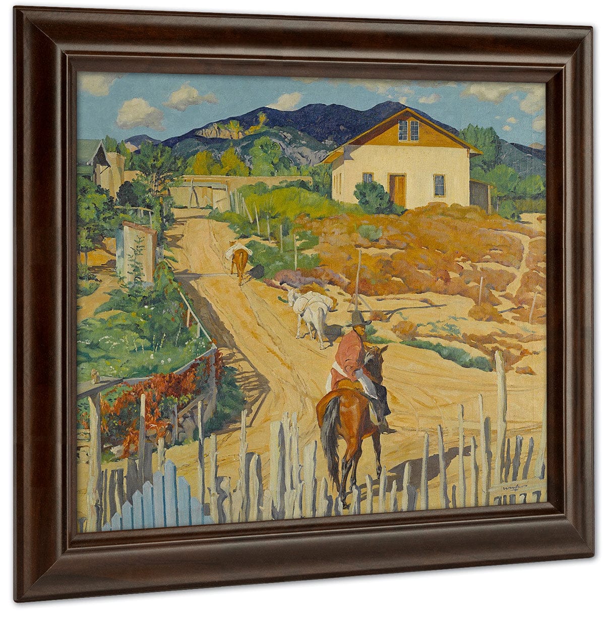 House On A Hill By Walter Ufer Fine Art Print