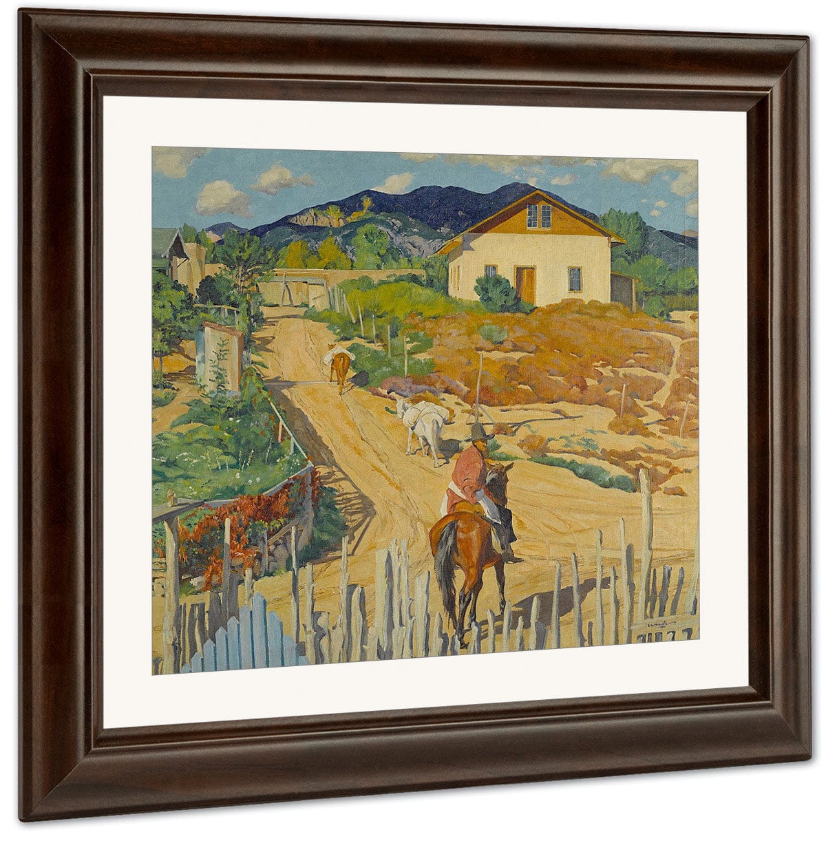 House On A Hill By Walter Ufer Fine Art Print