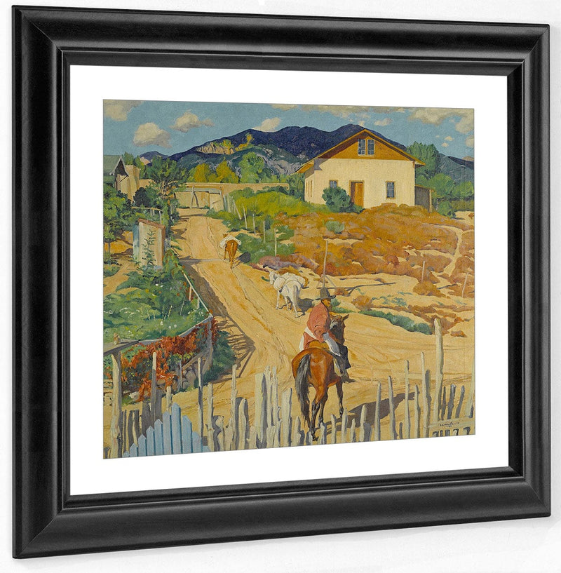 House On A Hill By Walter Ufer Fine Art Print