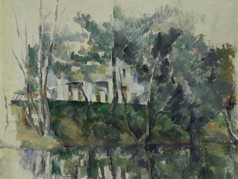 House On River By Cezanne Paul Fine Art Print
