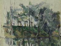 House On River By Cezanne Paul Fine Art Print
