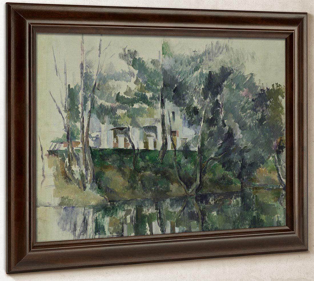 House On River By Cezanne Paul Fine Art Print