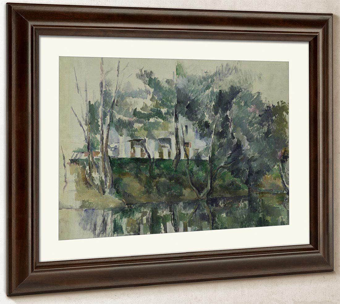 House On River By Cezanne Paul Fine Art Print