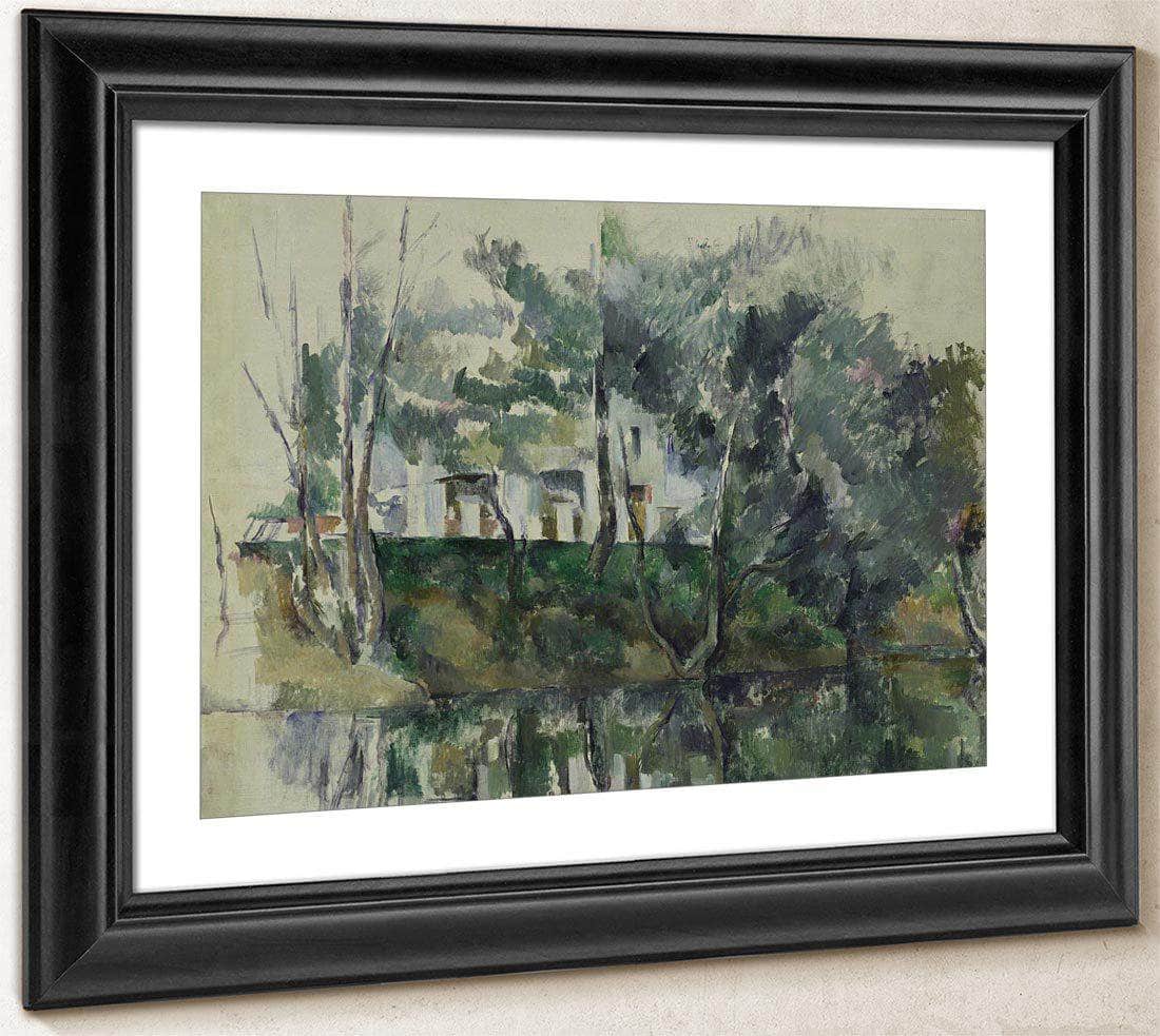 House On River By Cezanne Paul Fine Art Print