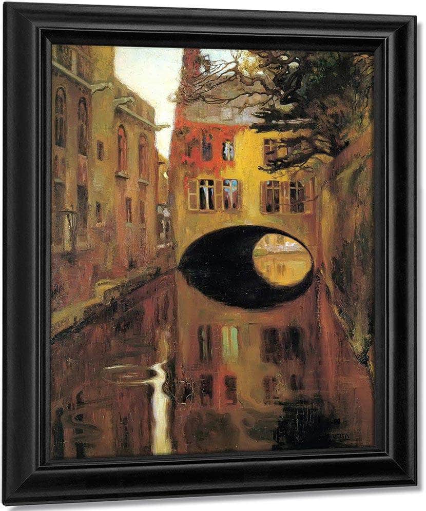 House On The Bridge By Diego Rivera Fine Art Print