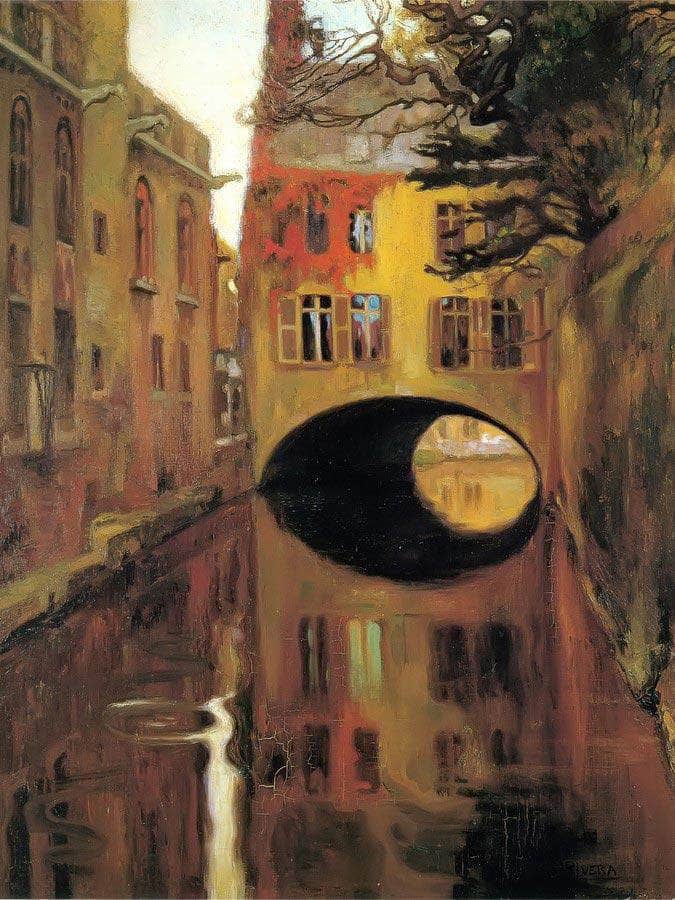 House On The Bridge By Diego Rivera Fine Art Print