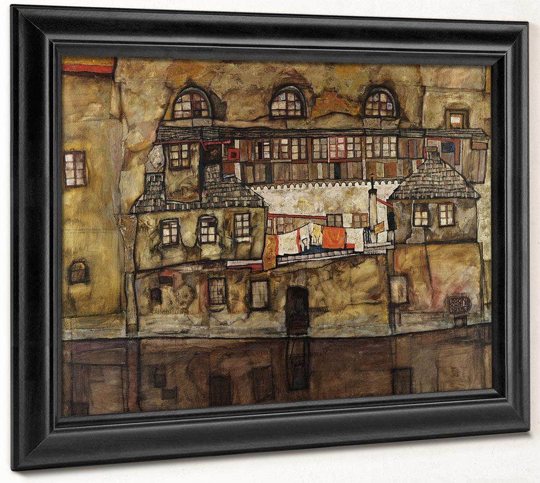 House Wall On The River By Egon Schiele Fine Art Print