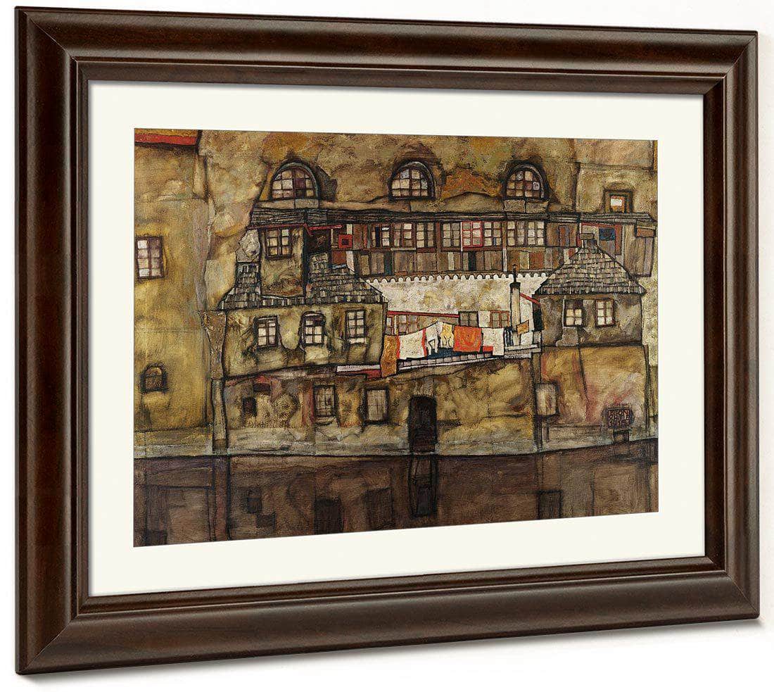 House Wall On The River By Egon Schiele Fine Art Print