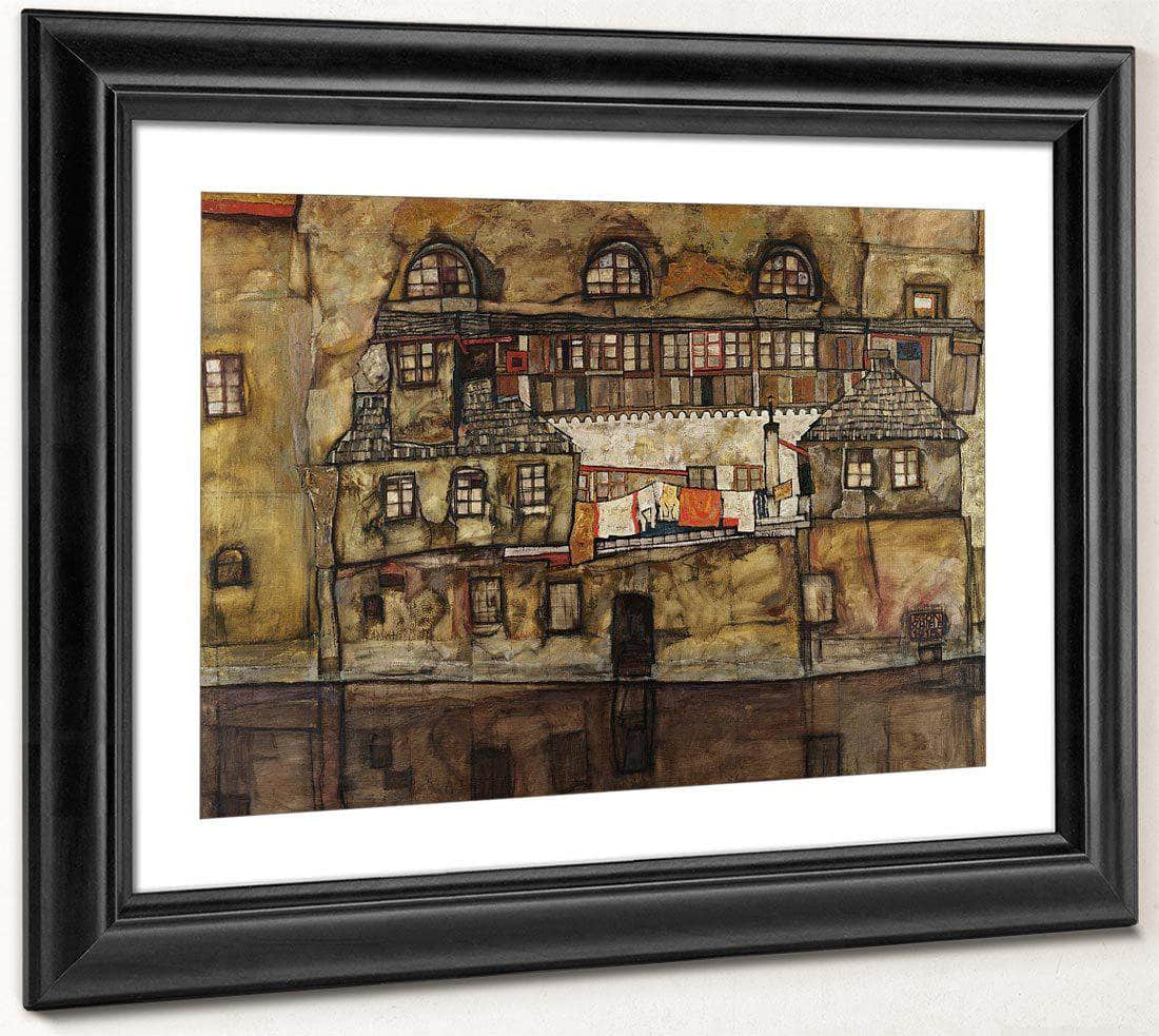 House Wall On The River By Egon Schiele Fine Art Print
