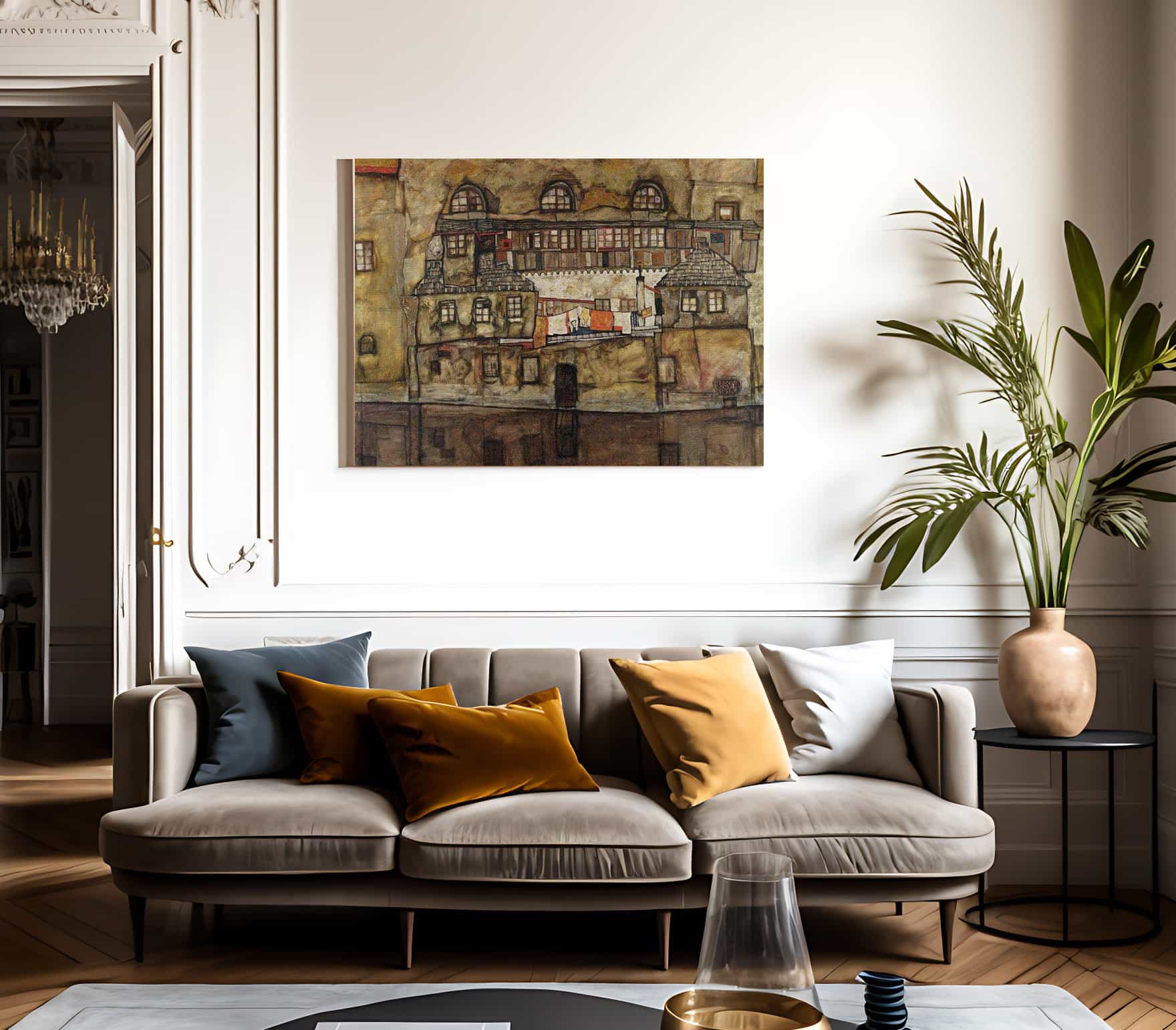 House Wall On The River By Egon Schiele Fine Art Print
